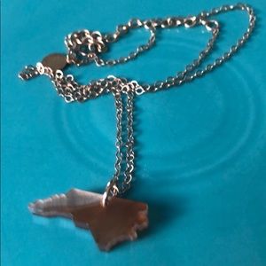 Necklace with North Carolina charm, lightweight.